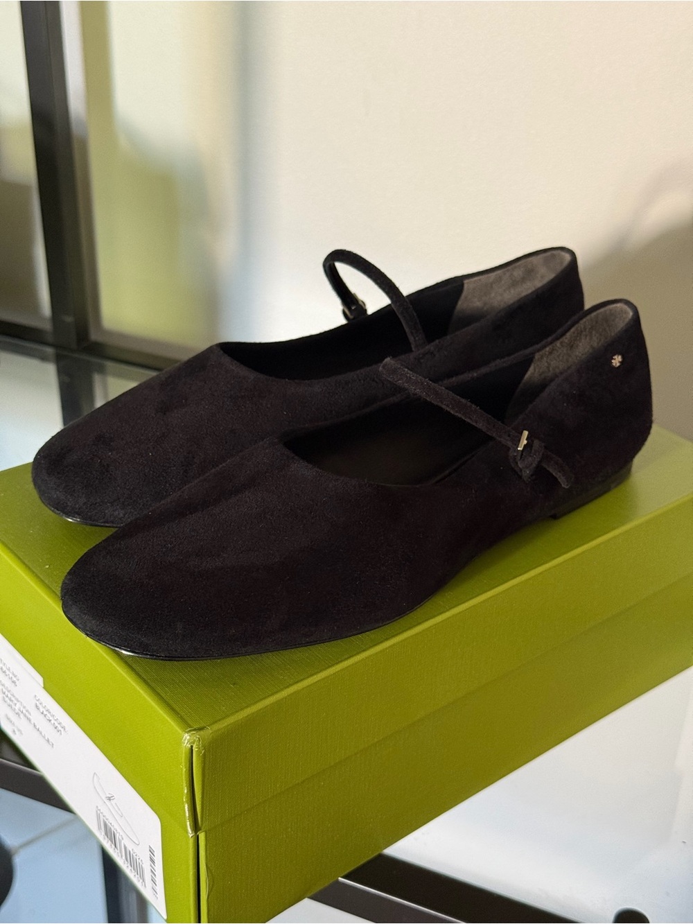 Tory Burch Black Suede Mary Jane Flats - Picture 2 of 4